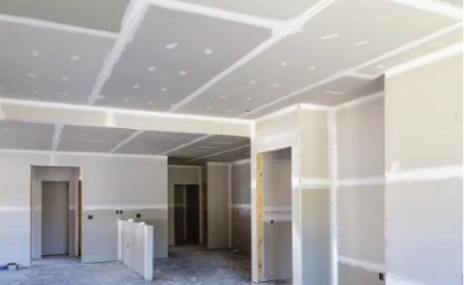 Drywall framing for a residential home renovation, showcasing professional handyman services